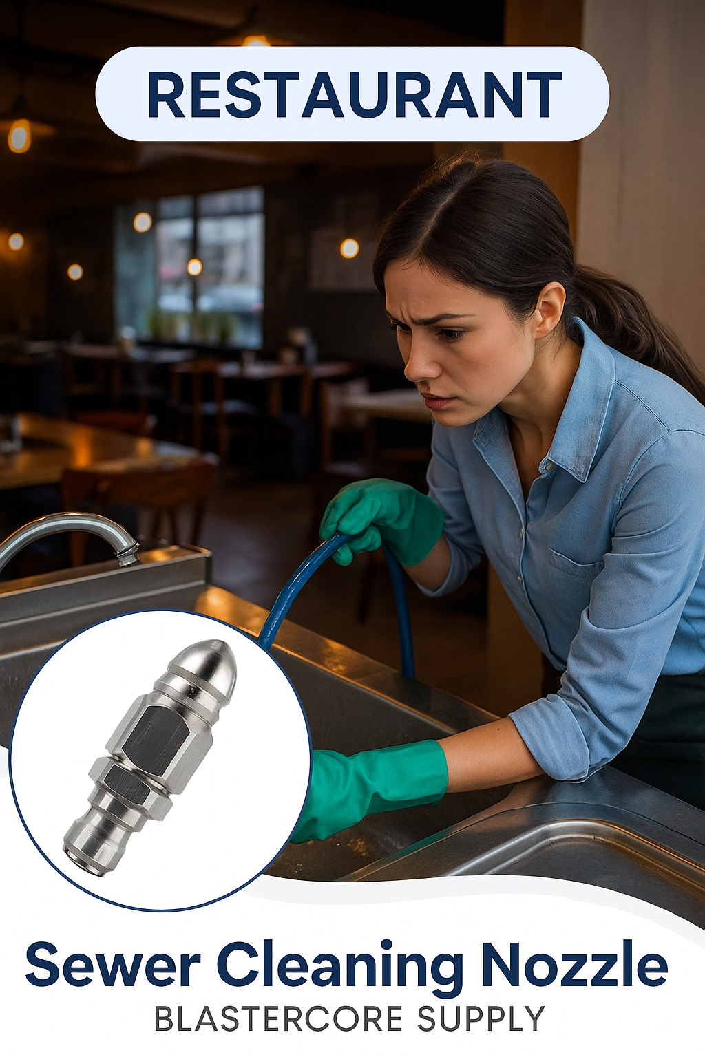 BlasterCore 5000 PSI Sewer Jetting Nozzle